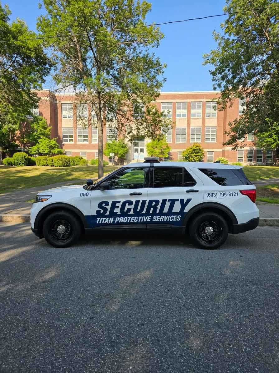 TITAN Protective Services Ford Explorer security vehicle in Manchester, New Hampshire